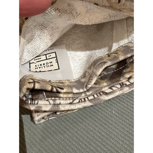 William Morris & Co Kitchen Dish Towels Strawberry Thief Putty Cotton Set of 3 - Picture 5 of 11